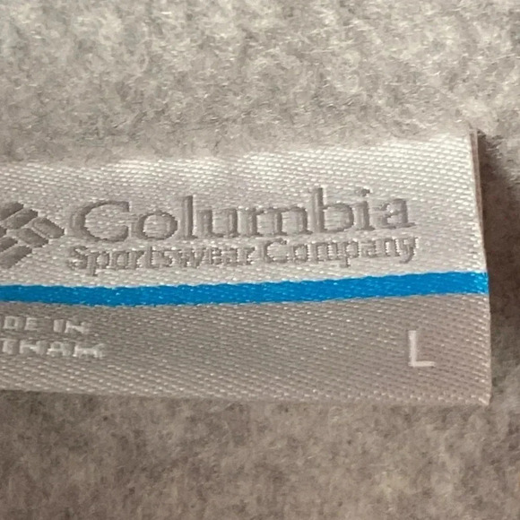 COLUMBIA WO SIZE LARGE GRAY FLEECE FRONT ZIP JACKET POCKETS GOOD CLEAN CONDIRION - Picture 5 of 9